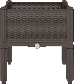 vidaXL - Plantenbak - met - poten - 40x40x42 - cm - polypropeen - bruin