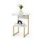 Coast Bijzettafel 2-Laags - Marmerlook Gouden Frame - 50 x 50 x 61 cm - Wit/Goud