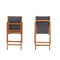 Set van 2 FSC en textilene acacia houten stoelen - grijs