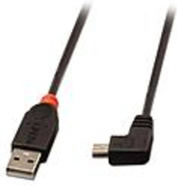Lindy USB 2.0 - USB-A naar mini-B kabel - 2 m - Zwart