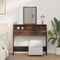 vidaXL - Kaptafel - met - Laden - in - Bruin - Eiken - - - 100x41x140 - cm