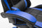 Gamestoel met voetsteun Cyclone tieners - bureaustoel - racing gaming stoel - blauw zwart