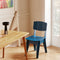 SoBuy HFST01-B - Ergonomische Designstoel - Houten Eetkamer- en Bureaustoel - Blauw