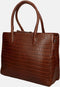 Berba Grote Schoudertas / Crossbodytas Dames - Leer - Gestreept - Laguna - Cognac