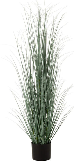 J-Line grassen In Pot - kunststof - blauw/groen - large