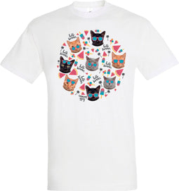 Plenty Gifts T-shirt Cats White M