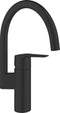 GROHE QuickFix Start - eengreeps keukenmengkraan - hoge C-uitloop - Matte Black