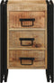 vidaXL - Nachtkastje - 40x35x50 - cm - Massief - Ruw - Mango - Hout
