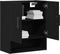 vidaXL - Wandkast - Zwart - Eiken - 60x31x70 - cm - Engineered - Hout