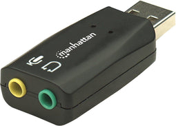 IC Intracom 150859 - USB 3D Audio Adapter - 3D Sound en 5.1 Surround Sound - Zwart