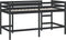 vidaXL - Kinderhoogslaper - met - ladder - 80x200 - cm - massief - grenenhout - zwart