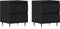 vidaXL - Bedside - Cabinets - 2 - st - Black - Oak - 40x35x50 - cm - Gefabriceerd - Hout