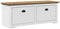 vidaXL - Gangbank - BODO - 114x40x45 - cm - wit - en - bruin