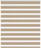 vidaXL - Zebra - Blind - 125x150 - cm - stofbreedte - 120,9 - cm - polyester - zandbruin