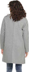ONLY ONLCARRIE BONDED COAT - Dames Jas - Omkeerbare hals - Knoopsluiting - Lichtgrijs melange