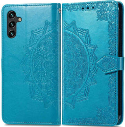 iMoshion Hoesje Geschikt voor Samsung Galaxy A13 (5G) / A04s Hoesje Met Pasjeshouder - iMoshion Mandala Bookcase - Turquoise