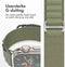 imoshion Nylon Alpine bandje - Geschikt voor Apple Watch 1, 2, 3, 4, 5, 6, 7, 8, 9, 10 (42 mm), SE - 38/40/41 mm - Olijfgroen - One Size
