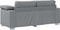 vidaXL - Loveseat - Sofa - in - Lichtgrijs - - - 140 - cm - Stof