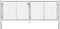 vidaXL - Poort - 306x125 - cm - gegalvaniseerd - staal - zilverkleurig