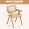 Coast Eetkamerstoelen - 4-Delige Set Bamboe & Imitatie-Riet - 50 x 52 x 81 cm - Natuur