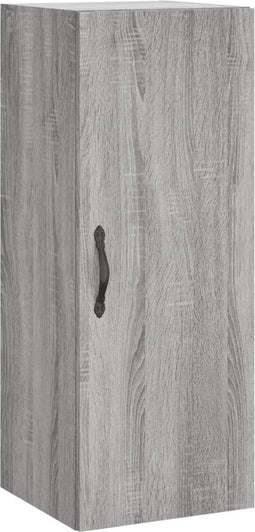 vidaXL - Wandkast - 34,5x34x90 - cm - bewerkt - hout - grijs - sonoma - eikenkleurig