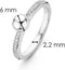 TI SENTO Ring 12136ZI - Zilveren dames ring - Zirkonia stenen - Maat 58
