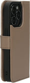 Mobiparts Leather 2 in 1 Wallet Case - Apple iPhone 15 Pro - Luxe leder - Taupe