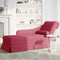 vidaXL - Chaise - longue - met - bolster - en - rechterarmleuning - fluweel - wijnrood