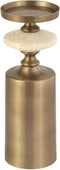 PTMD Nikolaos Brass Candleholder Travertine Round M
