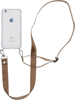iMoshion Hoesje Geschikt voor iPhone 6s / 6 Hoesje Met Koord - iMoshion Backcover met koord - Nylon - Transparant