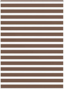 vidaXL - Zebra - rolgordijn - 165x200 - cm - stofbreedte - 160,9cm - polyester - bruin