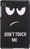 imoshion Tablet Hoes Geschikt voor Samsung Galaxy Tab A7 Lite - imoshion Design Trifold Bookcase - Zwart / Meerkleurig /Don't touch