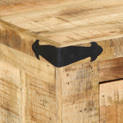 vidaXL - Schoenenbank - 110x35x50 - cm - Massief - Ruw - Mango - Hout