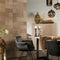 WallArt - 32 - st - Tegel - Argyle - leer - grijstaupe