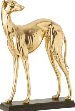 J-Line Windhond Zijkant Poly Goud