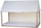 Childhome Bedhuis Cover - Bedtent - Oprolbare zijdes en raampjes - Wit - 210 x 100 x 150 cm