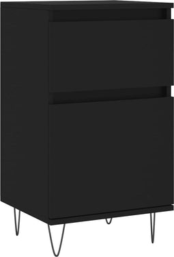 vidaXL - Dressoir - 40x35x70 - cm - bewerkt - hout - zwart