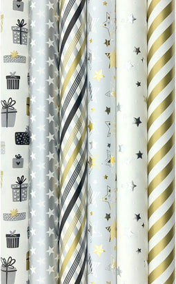 TOUCH OF GOLD - Cadeaupapier - 3 meter x 70 cm - 6 rollen