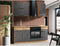 ROCK onderkast - Melamine met lancelot eiken en matera grijs decor - 1 deur - L40 x H82 cm