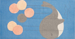 BALABANG - Vloerkleed - Blauw - Katoen