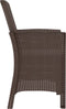 vidaXL - Tuinstoel - met - kussen - polypropeen - rattan - bruin