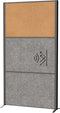 MAULconnecto scheidingswand 100 x 182 cm - akoestisch - standvoet - anthraciet - 1 stuk - MAUL
