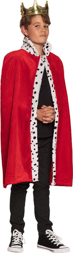 Boland - Koningsmantel kind rood - Kinderen - Koning - Prinsen en Prinsessen- Middeleeuwen