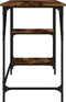 vidaXL - Bureau - 120x50x75 - cm - metaal - en - bewerkt - hout - gerookt - eikenkleurig