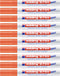 edding 8750 industrie lakmarker - doosje van 10 stuks - oranje - puntdikte 2-4 mm - voor alle ondergronden met in het bijzonder olieachtige, vettige stoffige en donkere oppervlaktes - (zout)water vast en wrijfvast - gemaakt van aluminium
