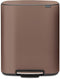 Brabantia Bo Prullenbak - 2 x 30 liter - Afvalscheiding - Satin Taupe (2 stuks)