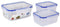 Set Lunchboxen Dem Hermetisch 3 Onderdelen (6 Stuks)