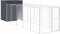 vidaXL - Hondenhok - met - ren - 165x659x181 - cm - gegalvaniseerd - staal - antraciet