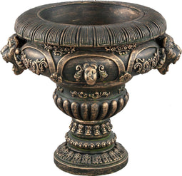 PTMD Martha Ronde Pot Antiek - 31,5 x 27 x 27,5 cm - Cement - Blauw