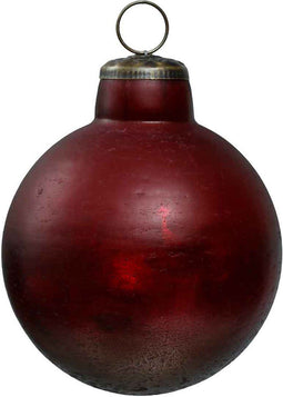 PTMD Mustard Kerstbal - H10 x Ø10 cm - Glas - Paars